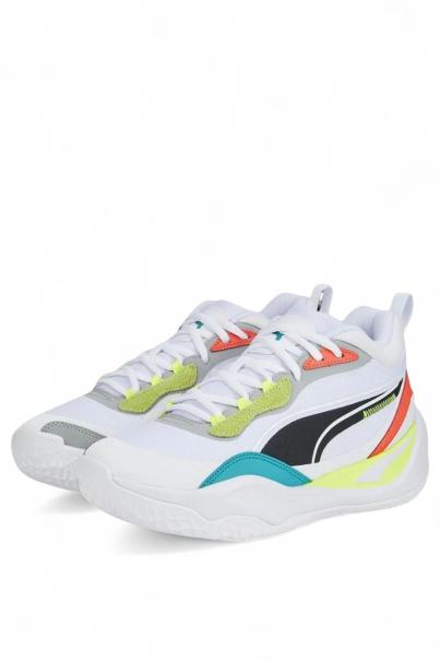 PUMA Playmaker Pro Basketball Shoes White/Multi 3