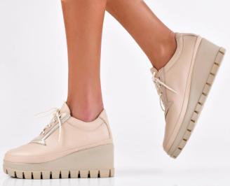 Дамски обувки естествена кожа бежови EOBUVKIBG