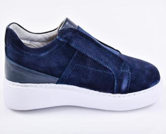 Мъжки кецове естествена кожа сини EOBUVKIBG 3