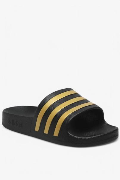 ADIDAS Adilette Aqua Slides Black/Gold