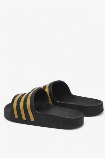 ADIDAS Adilette Aqua Slides Black/Gold