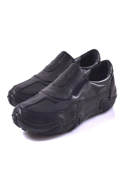 Мъжки обувки естествена кожа черни EOBUVKIBG