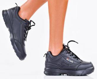 Дамски сникърси черни EOBUVKIBG