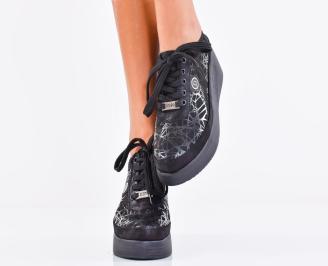 Дамски обувки естествена кожа черни EOBUVKIBG