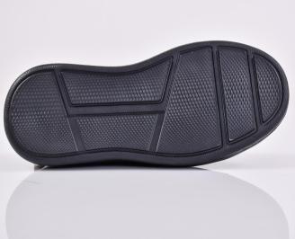 Мъжки  обувки  естествена кожа  гигант черни EOBUVKIBG