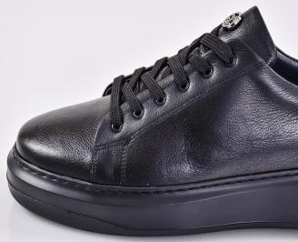 Мъжки  обувки  естествена кожа  гигант черни EOBUVKIBG