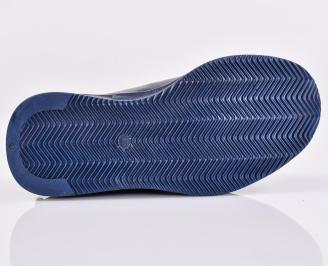 Мъжки  обувки естествена  кожа гигант сини EOBUVKIBG