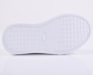 Мъжки кецове естествена кожа бели EOBUVKIBG