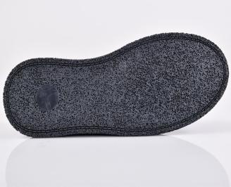 Мъжки кецове естествена кожа черни EOBUVKIBG