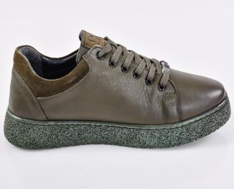 Мъжки кецове естествена кожа зелени EOBUVKIBG 3