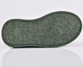 Мъжки кецове естествена кожа зелени EOBUVKIBG