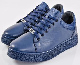 Мъжки кецове естествена кожа сини EOBUVKIBG