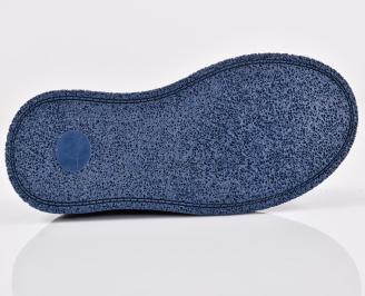 Мъжки кецове естествена кожа сини EOBUVKIBG