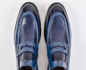 Мъжки официални обувки сини EOBUVKIBG