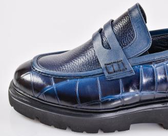 Мъжки официални обувки сини EOBUVKIBG