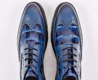 Мъжки официални обувки сини EOBUVKIBG