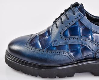 Мъжки официални обувки сини EOBUVKIBG