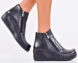 Дамски боти естествена  кожа   Гигант черни EOBUVKIBG