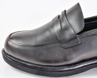 Мъжки  обувки естествена кожа черни EOBUVKIBG