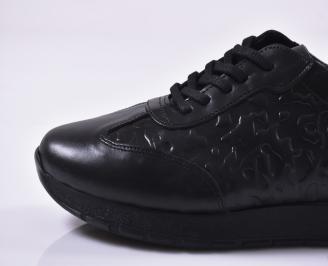 Мъжки обувки естествена кожа черни EOBUVKIBG