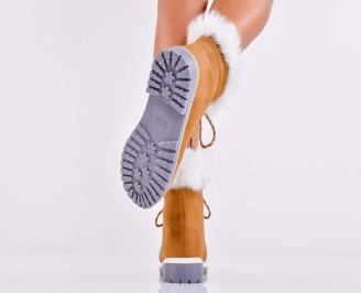 Дамски  ежедневни боти  кафяви EOBUVKIBG 3