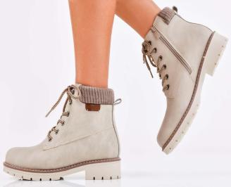 Дамски ежедневни боти бежови EOBUVKIBG