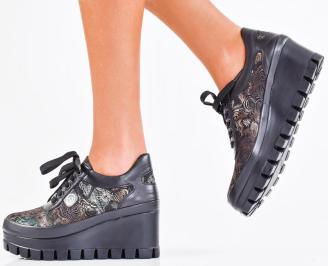 Дамски обувки естествена кожа черни EOBUVKIBG