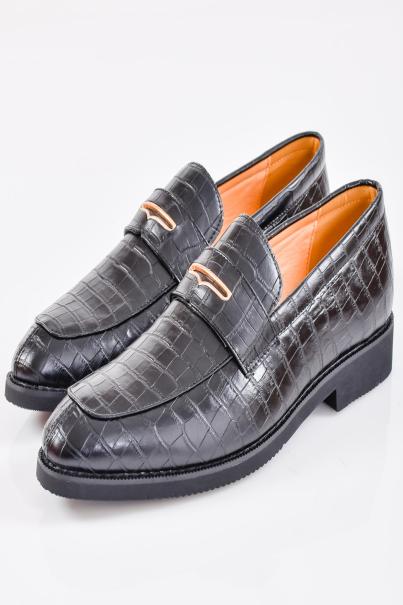 Мъжки боти естествена кожа черни EOBUVKIBG