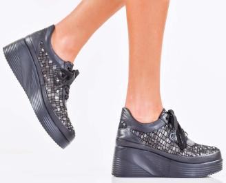 Дамски обувки естествена кожа черни EOBUVKIBG