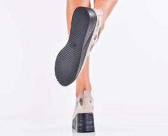 Дамски обувки естествена кожа  бежови EOBUVKIBG 3