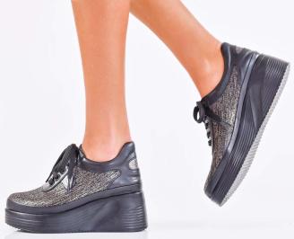 Дамски обувки естествена кожа  черни EOBUVKIBG