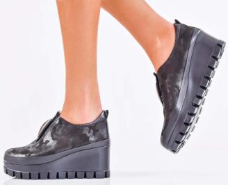 Дамски обувки естествена кожа  черни EOBUVKIBG