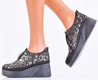 Дамски обувки естествена кожа черни EOBUVKIBG