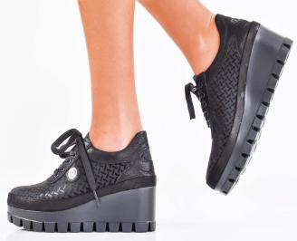 Дамски обувки естествена кожа  черни EOBUVKIBG