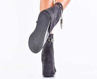 Дамски боти на платформа черни EOBUVKIBG 3