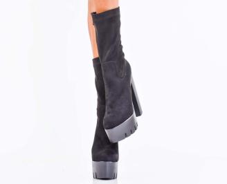 Дамски елегантни боти черни EOBUVKIBG