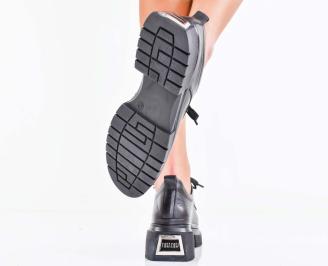 Дамски лоуфъри естествена кожа черни EOBUVKIBG 3