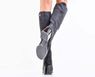 Дамски елегантни ботуши черни EOBUVKIBG 3