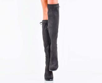 Дамски елегантни ботуши черни EOBUVKIBG