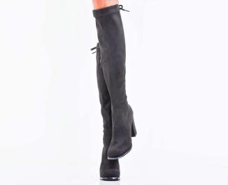 Дамски елегантни ботуши черни EOBUVKIBG