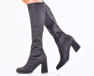 Дамски елегантни ботуши черни EOBUVKIBG