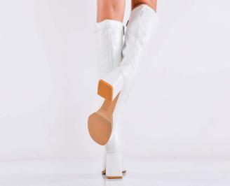 Дамски елегантни ботуши бели EOBUVKIBG 3