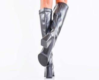 Дамски елегантни ботуши черни EOBUVKIBG 3