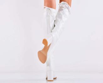 Дамски елегантни ботуши бели EOBUVKIBG 3