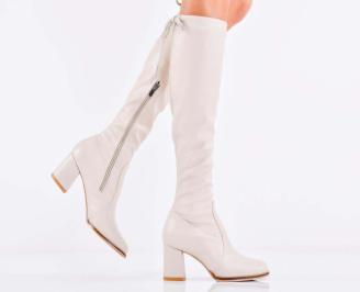 Дамски елегантни ботуши бежови EOBUVKIBG