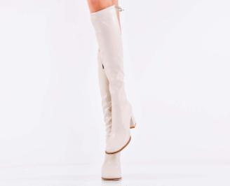 Дамски елегантни ботуши бежови EOBUVKIBG