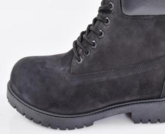 Мъжки боти естествен набук черни EOBUVKIBG