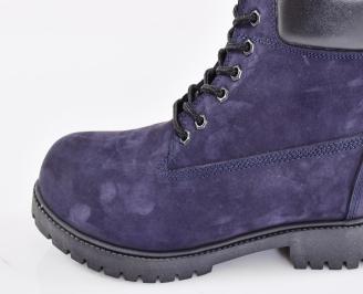 Мъжки боти естествен набук сини EOBUVKIBG