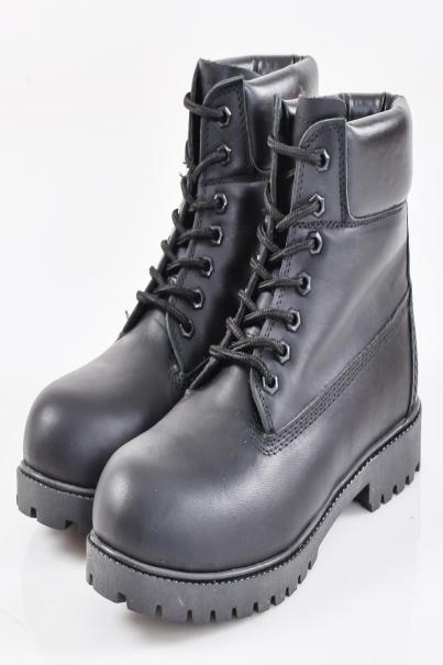 Мъжки боти естествена кожа черни EOBUVKIBG