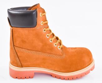 Мъжки боти естествен набук кафяви EOBUVKIBG 3